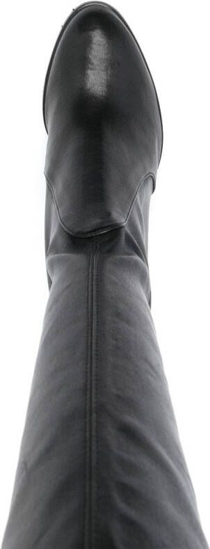 Stuart Weitzman Highland 95mm leather boots Black