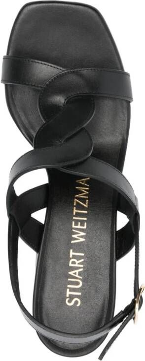 Stuart Weitzman Ibiza 75mm leather sandals Black