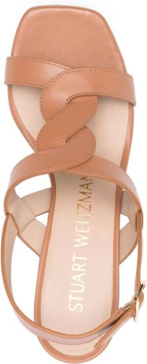 Stuart Weitzman Ibiza 75mm leather sandals Brown