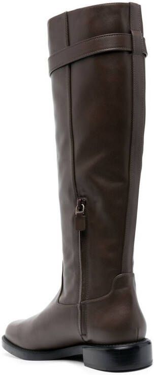 Stuart Weitzman leather knee-length boots Brown