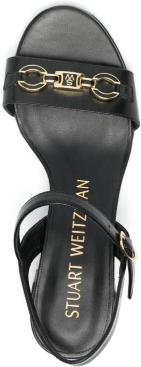 Stuart Weitzman logo-plaque 35mm sandals Black