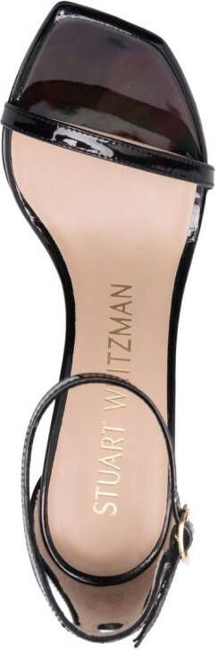 Stuart Weitzman metallic-effect 110mm sandals Black