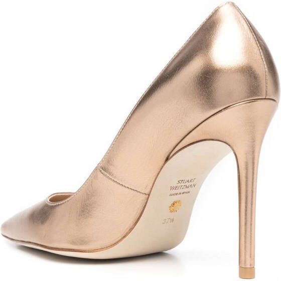 Stuart Weitzman metallic-effect leather pumps Neutrals