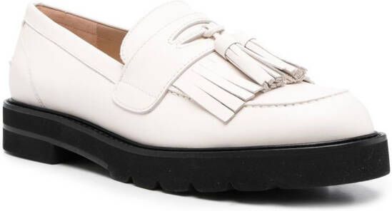 Stuart Weitzman Mila leather loafers White