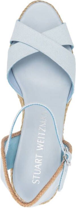 Stuart Weitzman Mirela II 80mm wedge espadrilles Blue