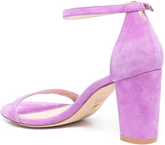 Stuart Weitzman Nearly Nude suede sandals Purple