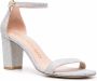 Stuart Weitzman Nearlynude 70mm glitter sandals Silver - Thumbnail 2
