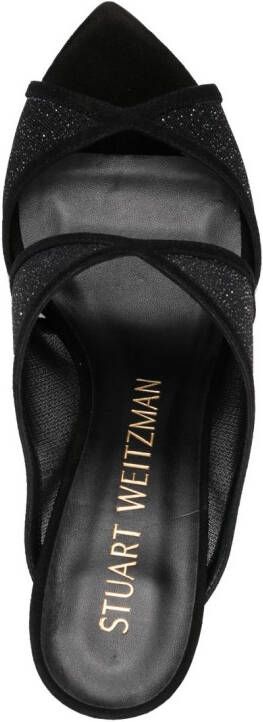 Stuart Weitzman Noche 85mm pointed-toe sandals Black