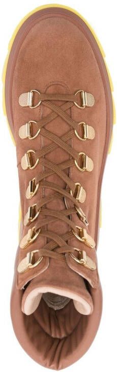 Stuart Weitzman Noho Hiker lace-up boots Brown