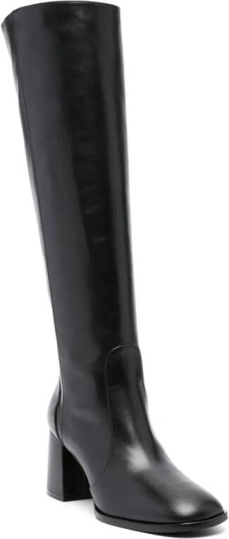 Stuart Weitzman Nola 80mm leather knee-high boots Black