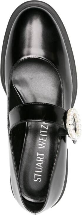 Stuart Weitzman Nolita leather Mary Jane loafers Black