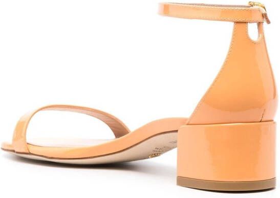 Stuart Weitzman Nudist Curve patent sandals Orange