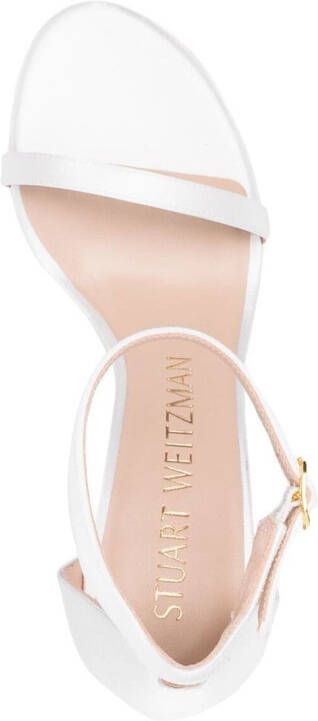 Stuart Weitzman Nudist Disco 130mm sandals White