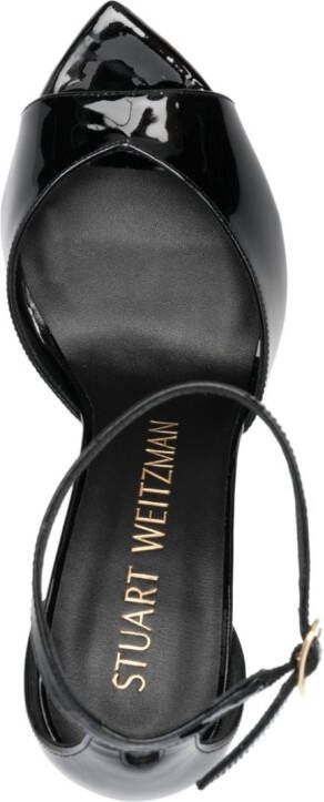 Stuart Weitzman Nudist Point 100mm leather sandals Black