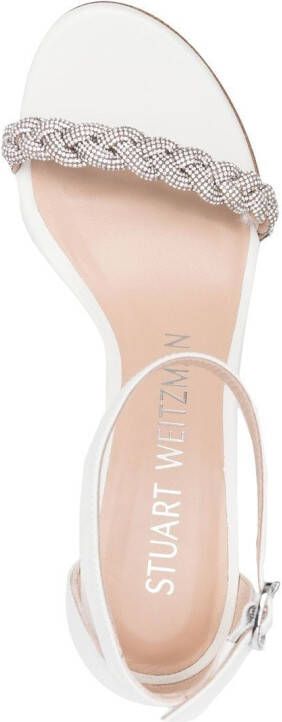 Stuart Weitzman Nudistcurve 75mm leather sandals White