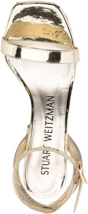 Stuart Weitzman Nudistcurve 75mm open-toe sandals Gold