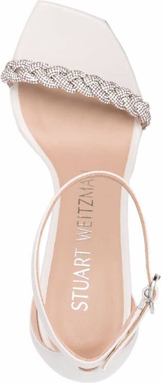 Stuart Weitzman Nudistcurve high-shine sandals White