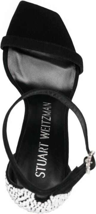 Stuart Weitzman Nudistcurve Royale 100mm rhinestone-embellished sandals Black