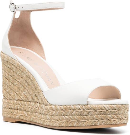 Stuart Weitzman NudistCurve wedge espadrilles White