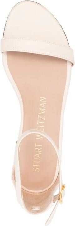 Stuart Weitzman Nudistjune 40mm leather sandals White