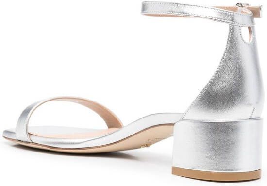 Stuart Weitzman NudistJune metallic sandals Silver