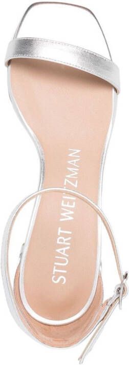 Stuart Weitzman NudistJune metallic sandals Silver