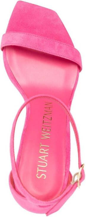 Stuart Weitzman Nudistsong 100mm suede sandals Pink