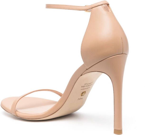 Stuart Weitzman Nudistsong 115mm leather sandals Neutrals