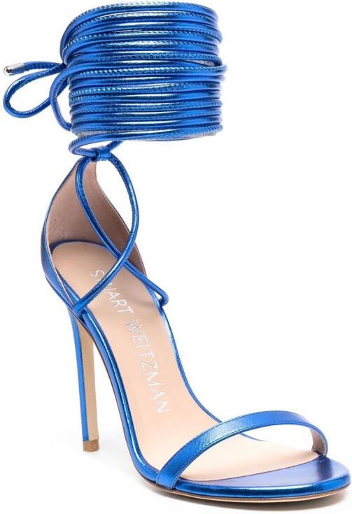 Stuart Weitzman Nudistwrap 110mm stiletto sandals Blue