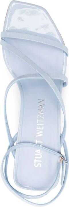 Stuart Weitzman Oasis 80mm leather sandals Blue