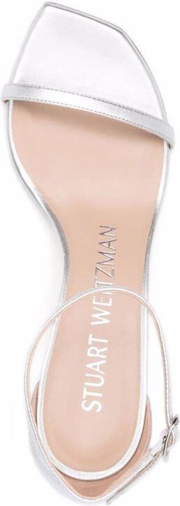 Stuart Weitzman open toe heeled sandals Silver