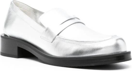 Stuart Weitzman Palmer 45mm leather loafers Silver