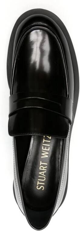 Stuart Weitzman Palmer Bold leather loafers Black