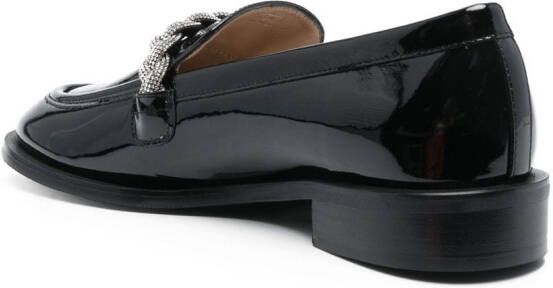 Stuart Weitzman Palmer Highshine leather loafers Black