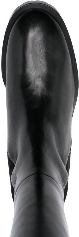 Stuart Weitzman panelled knee-length boots Black