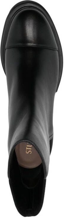Stuart Weitzman panelled leather 75mm Chelsea boots Black