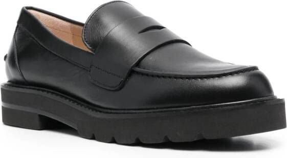 Stuart Weitzman Parker Lift leather loafers Black