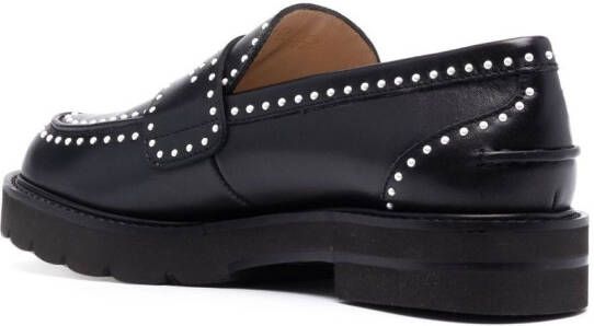 Stuart Weitzman Parker pearl-embellished loafers Black