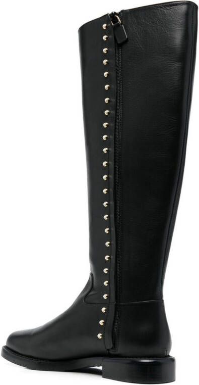 Stuart Weitzman pearl-embellished detail boots Black