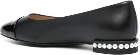 Stuart Weitzman Pearl Flat leather ballerina shoes Black
