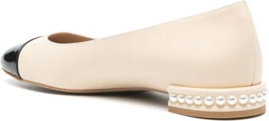 Stuart Weitzman Pearl Flat leather ballerina shoes Neutrals