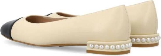 Stuart Weitzman Pearl leather ballerina shoes Neutrals