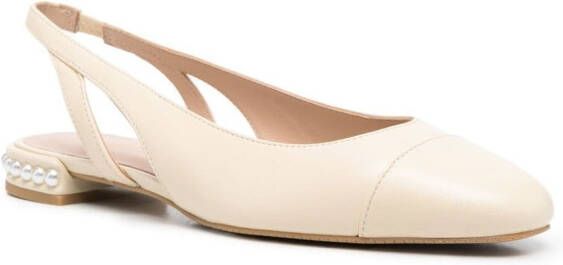 Stuart Weitzman Pearl leather slingback Neutrals