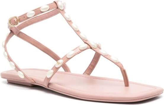 Stuart Weitzman Pearlita flat sandals Pink