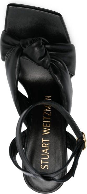Stuart Weitzman Playa 110mm leather sandals Black