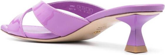 Stuart Weitzman Playa 75mm knot strap sandals Purple