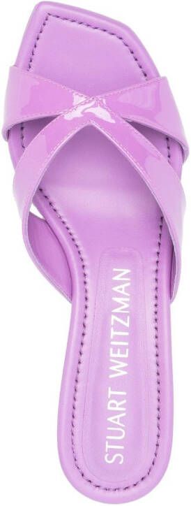 Stuart Weitzman Playa 75mm knot strap sandals Purple