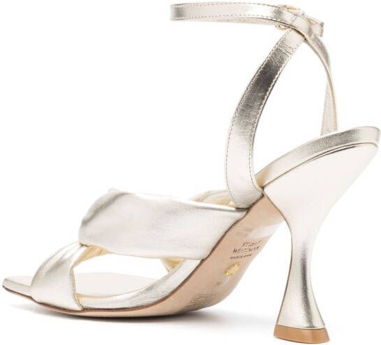 Stuart Weitzman Playa Ankle-strap 100mm Knot sandals Gold