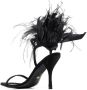 Stuart Weitzman Plume 100 feather-trimmed sandals Black - Thumbnail 3