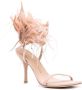 Stuart Weitzman Plume 100 feather-trimmed sandals Pink - Thumbnail 2